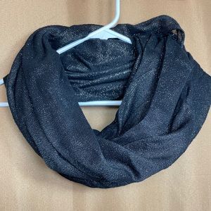 Black silver infinity scarf